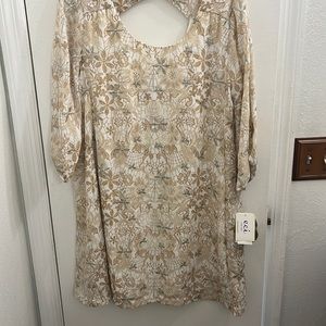 NWT Gold & White Dress